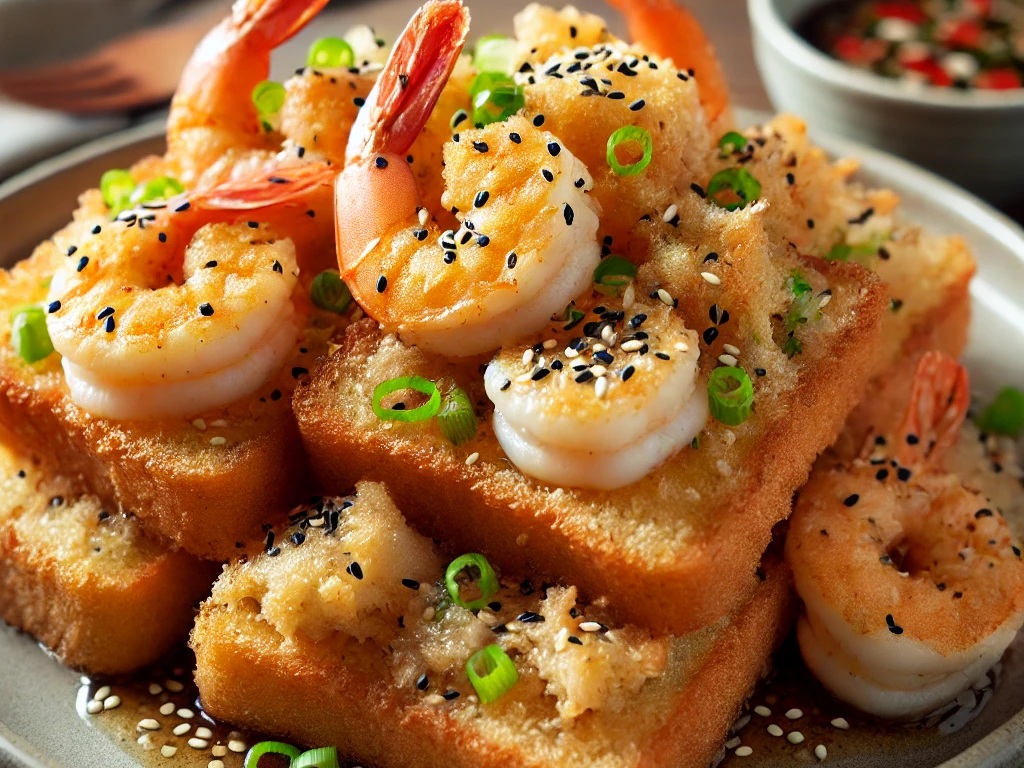 Fish and shrimp toast